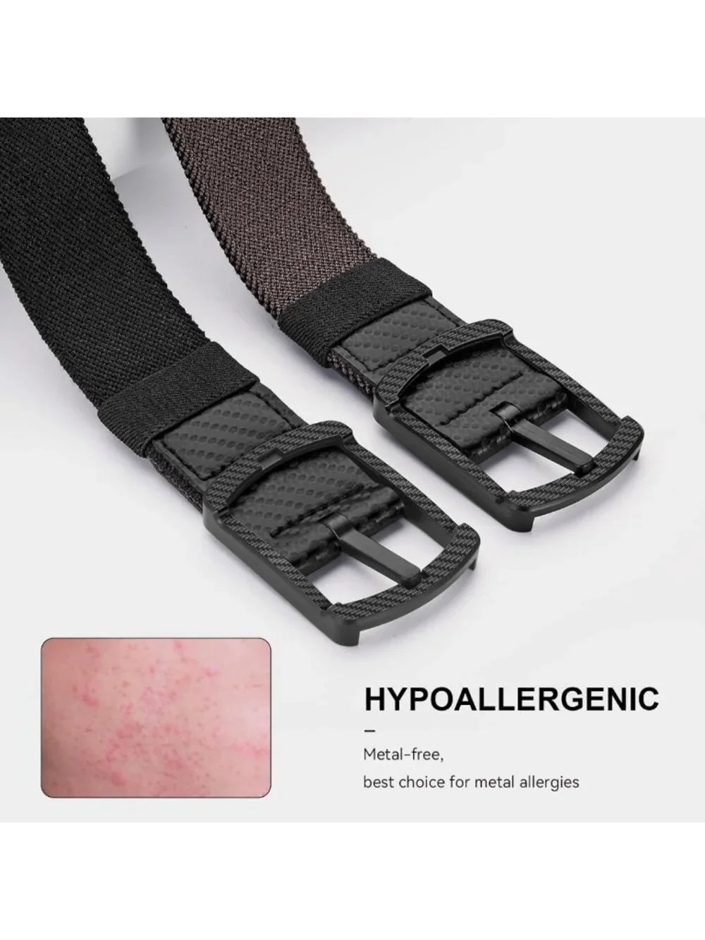 Reversible 2-in-1 Non-Metal Belt for Men - TSA Approved Black & Brown Fashion